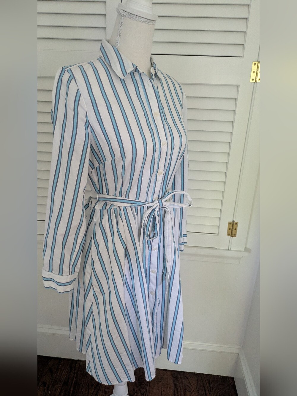 Draper James Striped Shirt Dress, Sz 4 - Picture 2 of 5